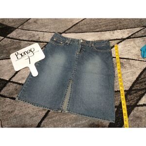 Bongo denim mini skirt w/front slit 7 *